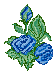 Blue roses - Animovaný GIF zadarmo