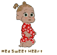 Babyz Red Sweer Heart - GIF animasi gratis