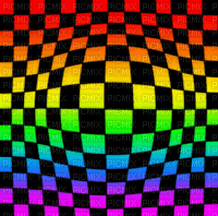 Background | Rainbow Scene Checkerboard - Free PNG