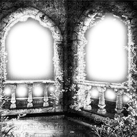 soave frame gothic vintage terrace black white - Free PNG