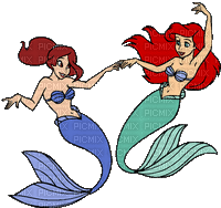Arielle Ariel Mermaid - Animovaný GIF zadarmo