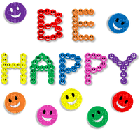teksti, text, be happy - PNG gratuit