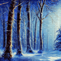 kikkapink winter fantasy forest background trees - Free PNG