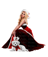 Kaz_Creations Colour Girls Christmas Noel Dog Pup - PNG gratuit
