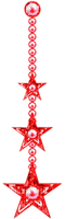 Hanging.Stars.Pearls.Red - Free PNG
