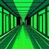 Green Neon Corridor - zdarma png