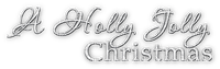 soave text christmas holly jolly white - PNG gratuit