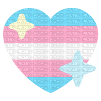 Transgender trans Pride heart emoji - besplatni png