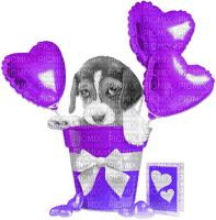 soave deco valentine heart balloon animals dog - PNG gratuit
