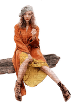 woman sitting - 免费PNG