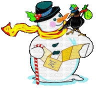 bonhomme de neige - 免费动画 GIF