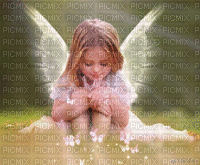 angelo e farfalle - GIF animado grátis