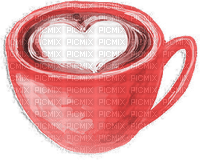 soave deco cup coffee cappuccino love pink - PNG gratuit