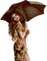 kvinna-paraply - nemokama png