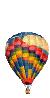 Montgolfière_Hot air balloon_ _ Blue DREAM 70 - GIF animé gratuit