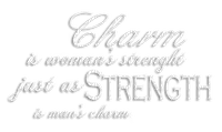 soave text fashion charm strength white - Free PNG