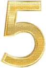 Kaz_Creations Numbers Gold Style 5 - darmowe png