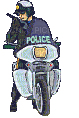 policier moto - GIF animasi gratis