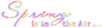 Spring is in the Air.Text.Rainbow - darmowe png