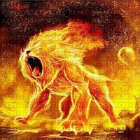 lion feu - zdarma png