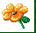 pixel orange yellow flower - GIF animado gratis