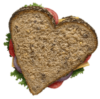 heart sandwich - Free PNG