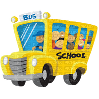 Kaz_Creations Cartoon School Animals Bus - kostenlos png