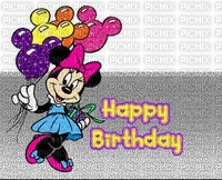 image encre couleur texture Minnie Disney anniversaire effet ballons edited by me - png gratis