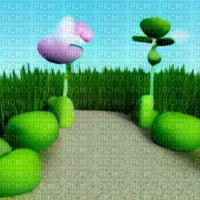 CGI Garden Background - Free PNG