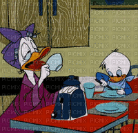 Daisy Duck early morning coffee - GIF animasi gratis