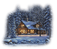 Maison en hiver. - бесплатно png