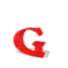 Kaz_Creations Alphabets Jumping Red Letter G - Gratis animeret GIF