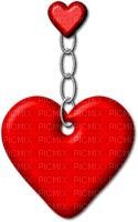 Hanging.Hearts.Red - PNG gratuit