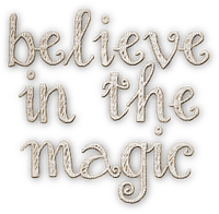 soave text believe magic christmas sepia - PNG gratuit
