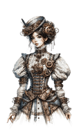 Steampunk girl - 免费PNG