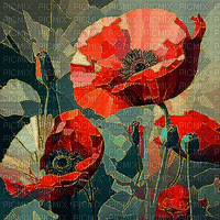 Цветочный фон с глиттером - Ingyenes animált GIF