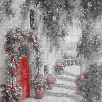 dolceluna red black white glitter vintage house - Gratis animeret GIF