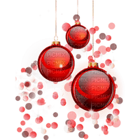 red christmas balls deco boules de noel