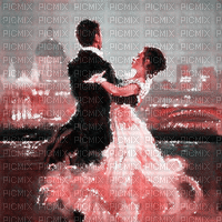 soave couple pink teal dance  animated pink teal - 免费动画 GIF