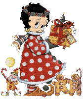 Christmas Betty Boop bp - Безплатен анимиран GIF