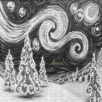 Y.A.M._Winter New year background black-white - Zdarma animovaný GIF