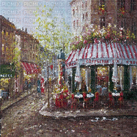 vintage background city bistrot - Free animated GIF