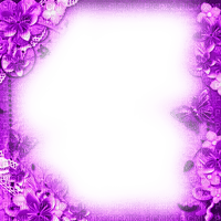 Frame.Flowers.Pink.Purple - By KittyKatLuv65 - PNG gratuit