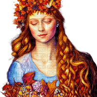 kikkapink woman autumn fantasy - besplatni png