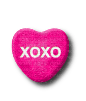 XOXO.Candy.Heart.White.Pink - zdarma png