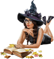 Woman, book, autumn. Leila - nemokama png