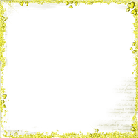 Yellow Hearts and Glitter Frame - PNG gratuit
