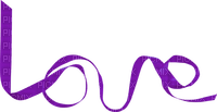 Kaz_Creations Purple-Deco-Ribbon-Love - PNG gratuit