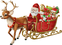 santa sleigh - ücretsiz png