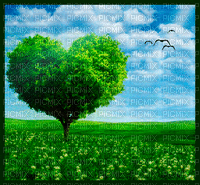 Background Tree Heart - Gratis geanimeerde GIF